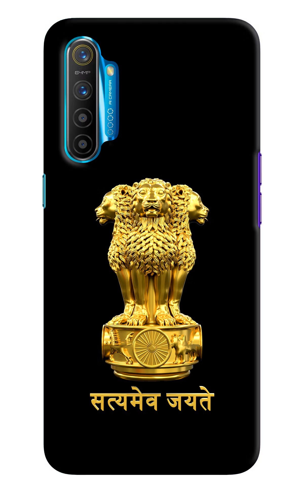 Satyamev Jayate Golden Realme XT/X2 Hard Case Back Cover by Casekaro