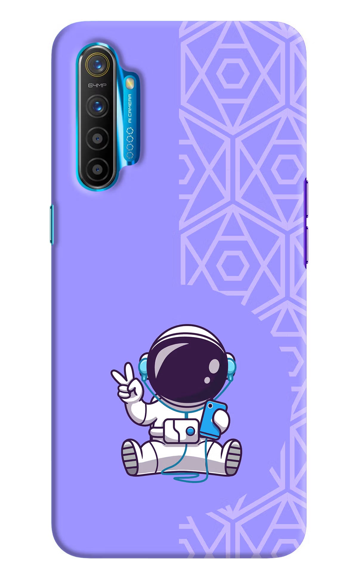 Cute Astronaut Chilling Realme XT/X2 Hard Case Back Cover by Casekaro