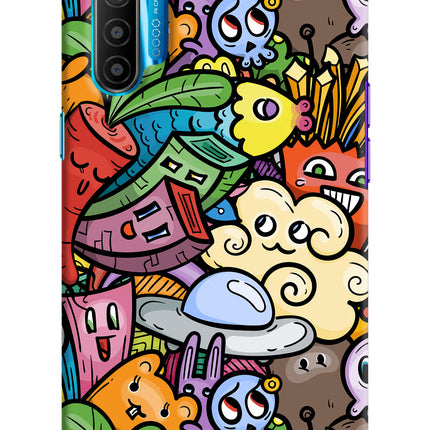 Veggie Doodle Realme XT/X2 Hard Case Back Cover by Casekaro