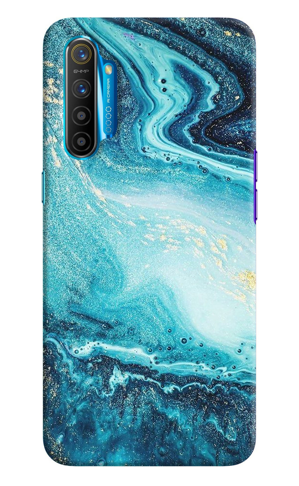 Blue Glitter Marble Realme XT/X2 Back Cover