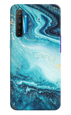 Blue Glitter Marble Realme XT/X2 Hard Case Back Cover by Casekaro