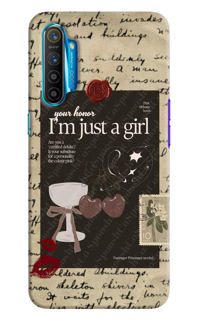 I am just a girl Realme XT/X2 Hard Case Back Cover by Casekaro