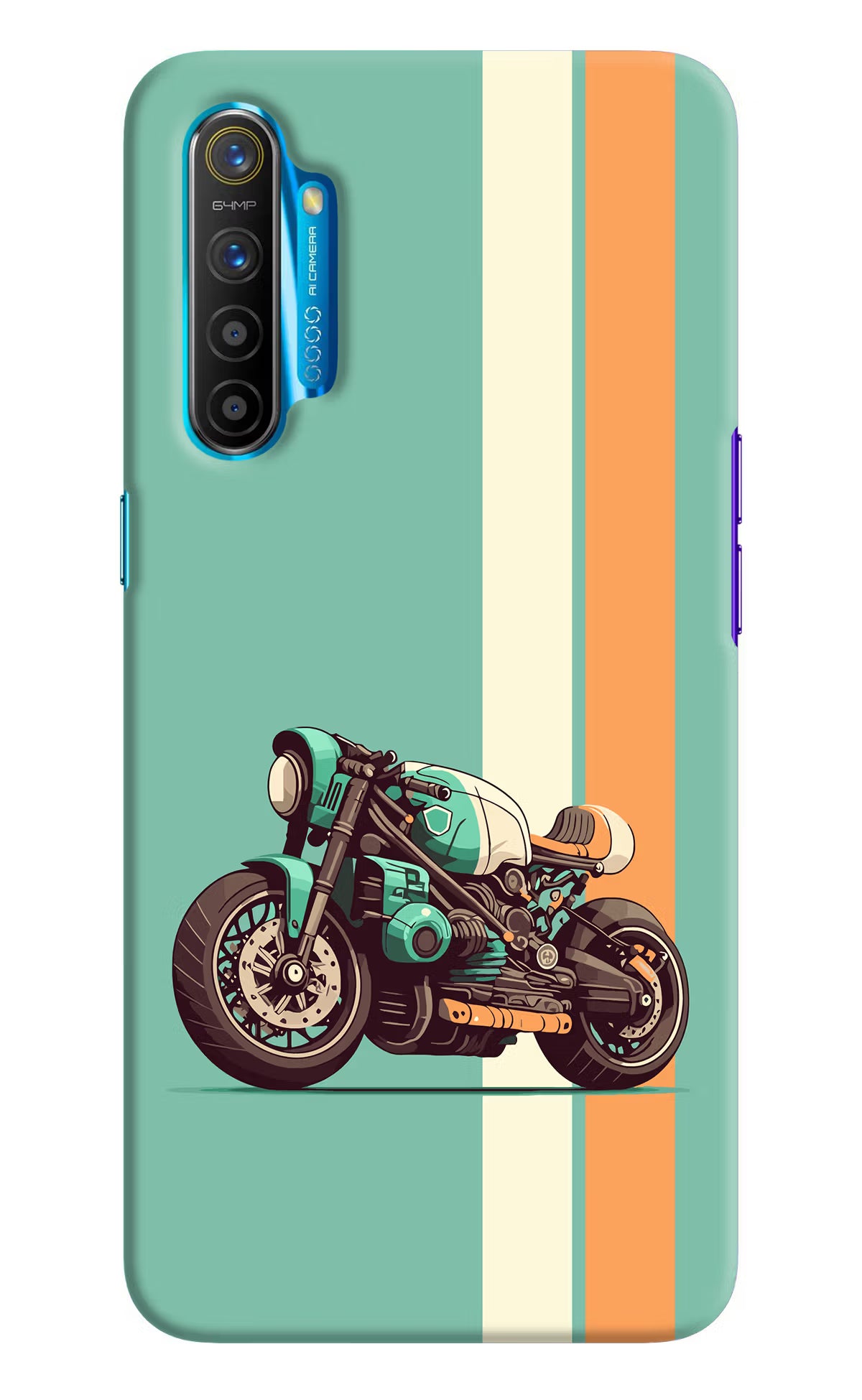 Striped Moto Drift Realme XT/X2 Hard Case Back Cover by Casekaro