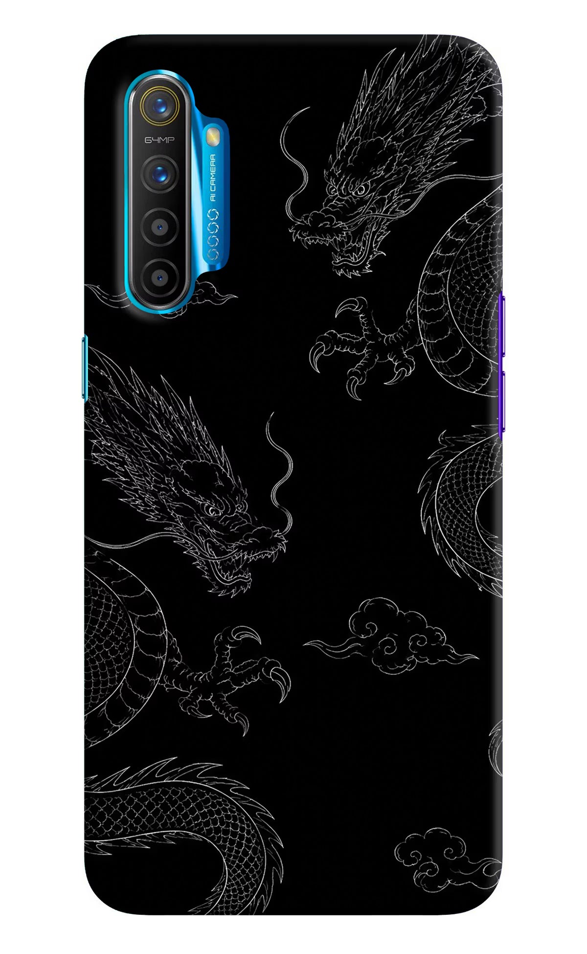Twin Dragons Realme XT/X2 Hard Case Back Cover by Casekaro
