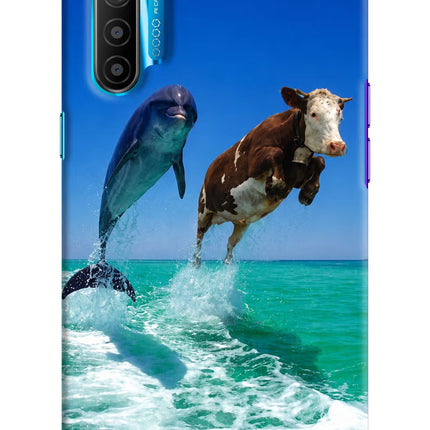 Dolphin vs Cow Realme XT/X2 Hard Case Back Cover by Casekaro