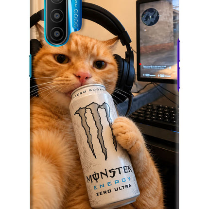Gamer Cat Energy Realme XT/X2 Hard Case Back Cover by Casekaro
