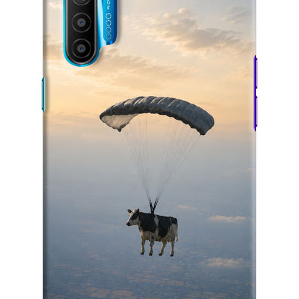 Skydiving Cow Realme XT/X2 Hard Case Back Cover by Casekaro