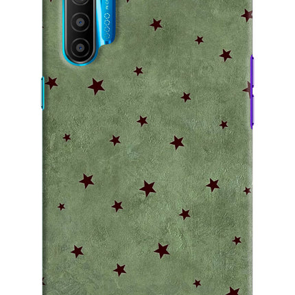 Green Stars Realme XT/X2 Hard Case Back Cover by Casekaro