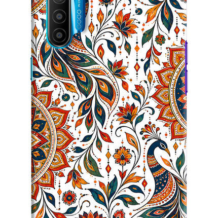 White Mayura Realme XT/X2 Hard Case Back Cover by Casekaro