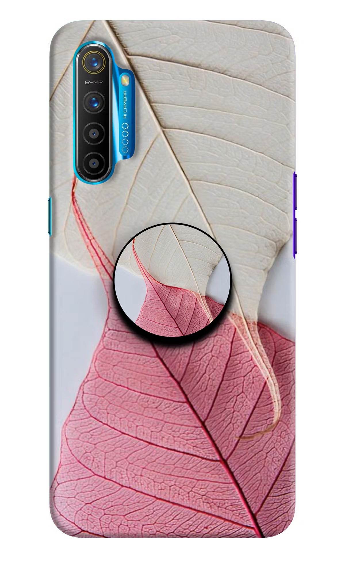White Pink Leaf Realme XT/X2 Pop Case by Casekaro