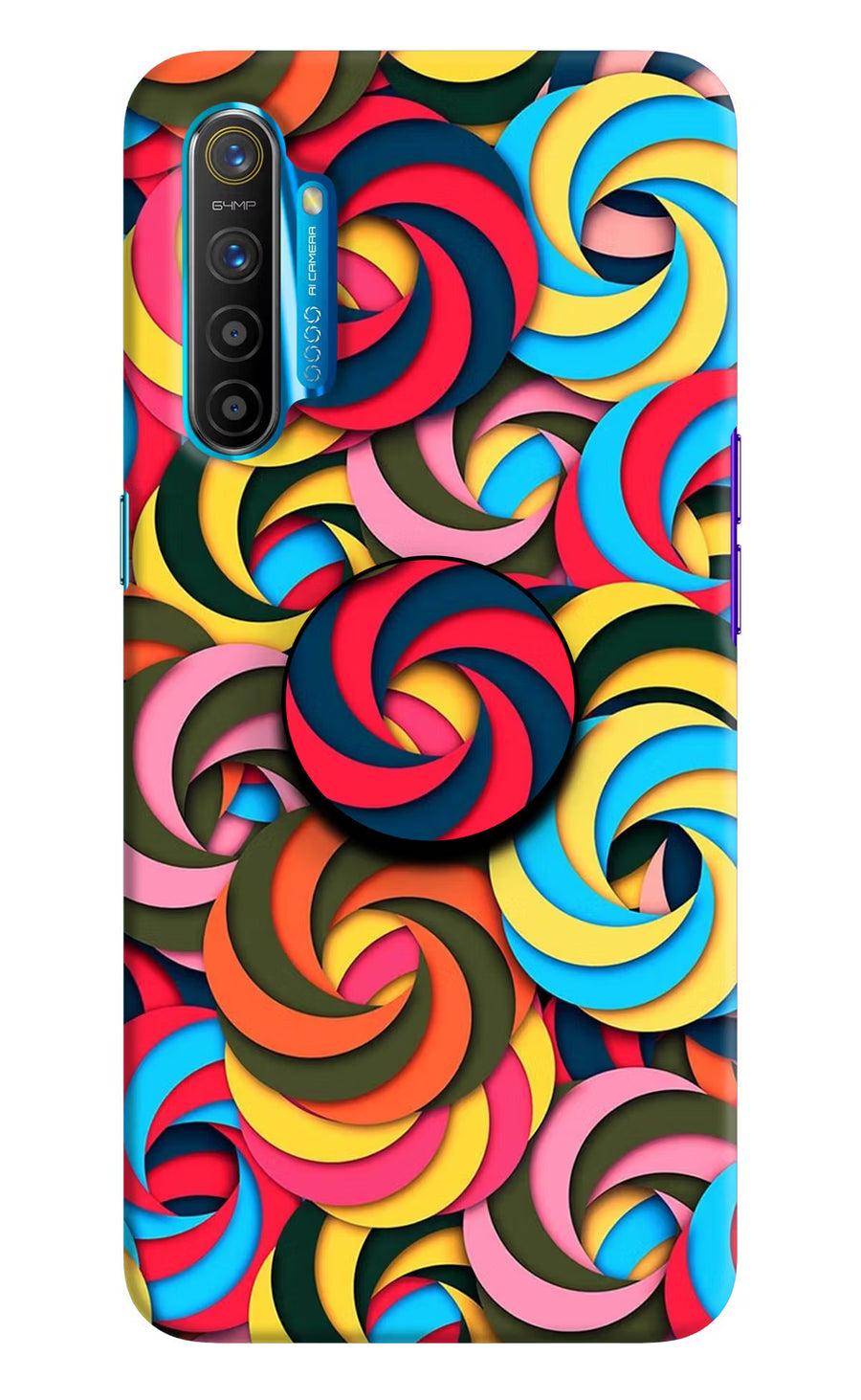 Spiral Pattern Realme XT/X2 Pop Case, Hard case