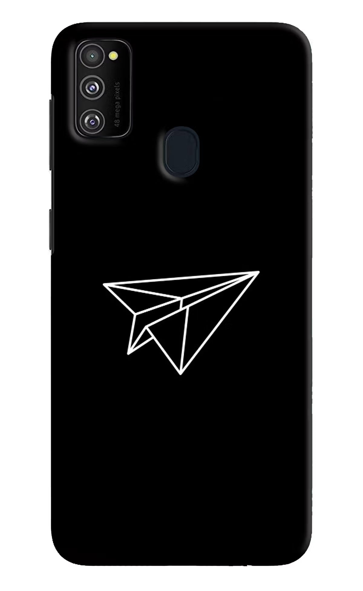 Paper Plane White Samsung M30s Hard Case Back Cover by Casekaro