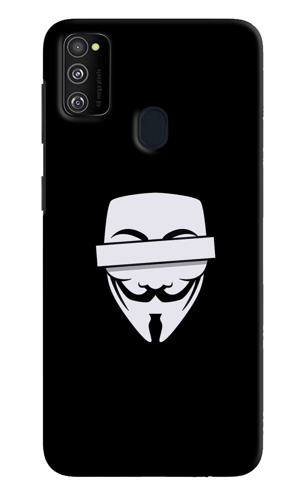 Anonymous Face Samsung M30s Hard Case Back Cover by Casekaro