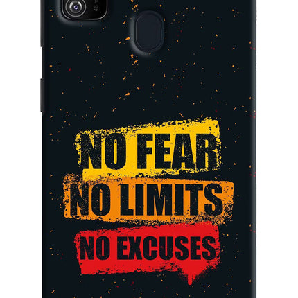 No Fear No Limits No Excuse Samsung M30s Hard Case Back Cover by Casekaro