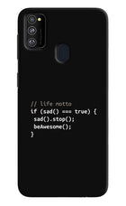 Life Motto Code Samsung M30s Hard Case Back Cover by Casekaro