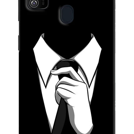 Black Tie Samsung M30s Hard Case Back Cover by Casekaro