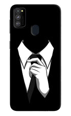 Black Tie Samsung M30s Hard Case Back Cover by Casekaro