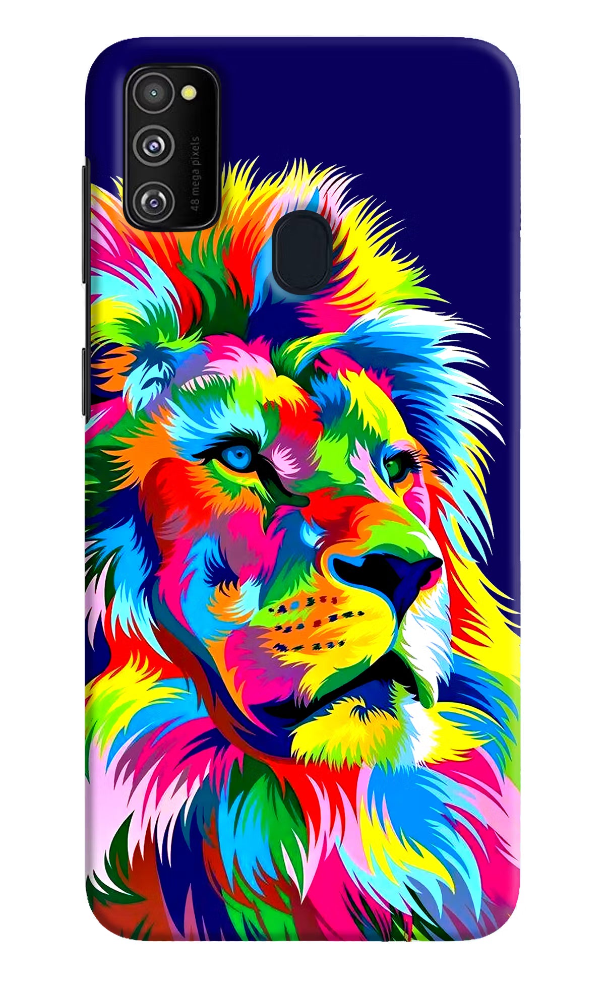 Vector Art Lion Samsung M30s Hard Case Back Cover by Casekaro