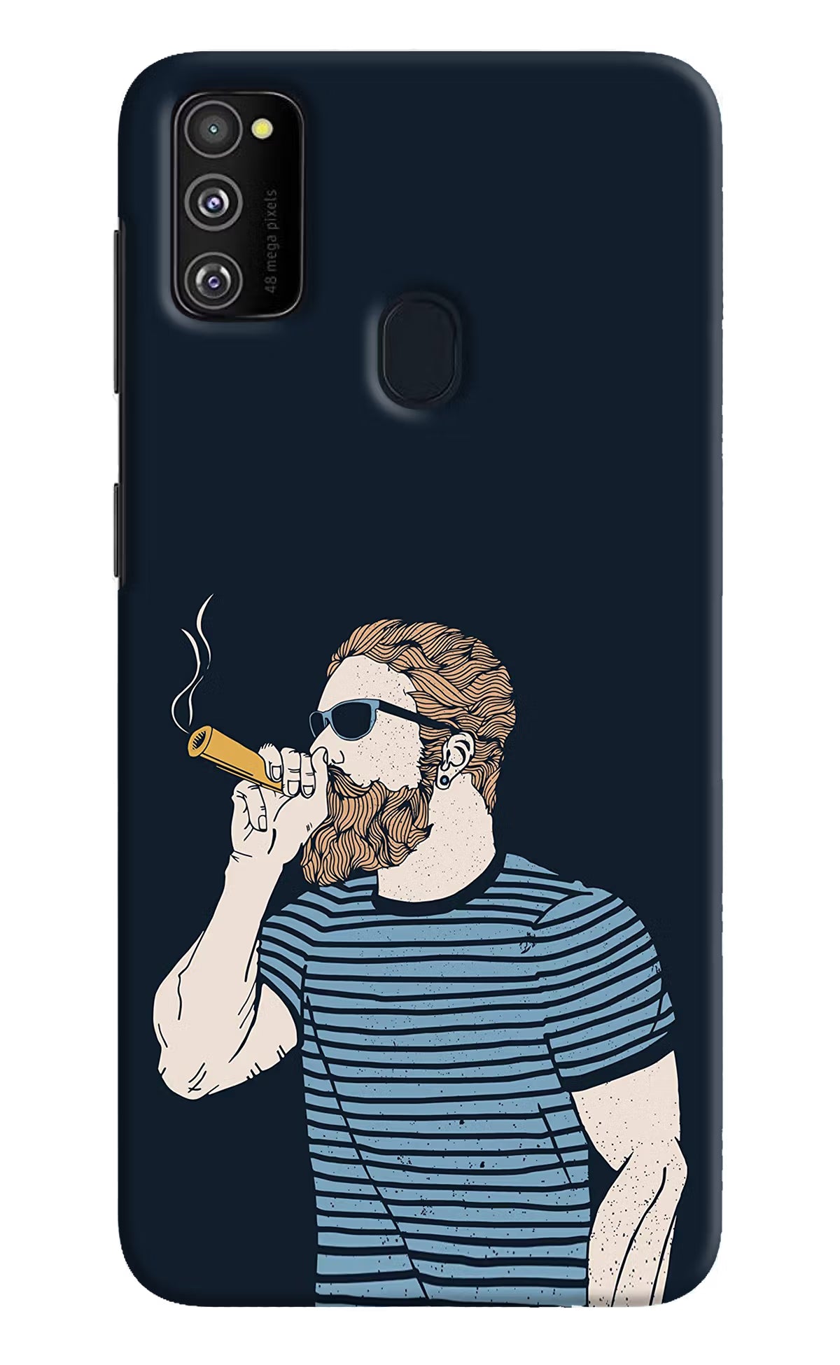 Smoking Samsung M30s Hard Case Back Cover by Casekaro