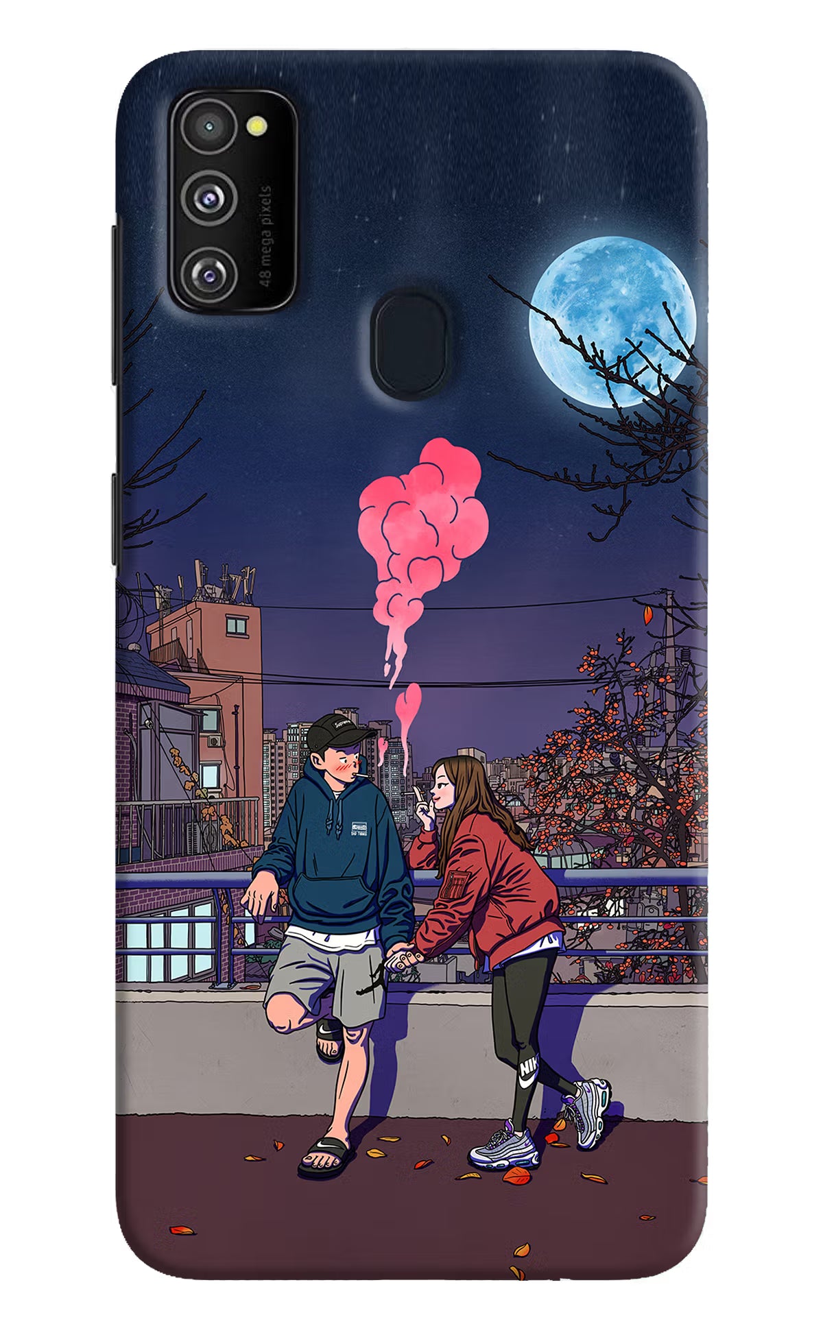 Chilling Couple Samsung M30s Hard Case Back Cover by Casekaro