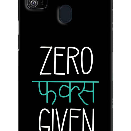 Zero Fucks Given Samsung M30s Hard Case Back Cover by Casekaro