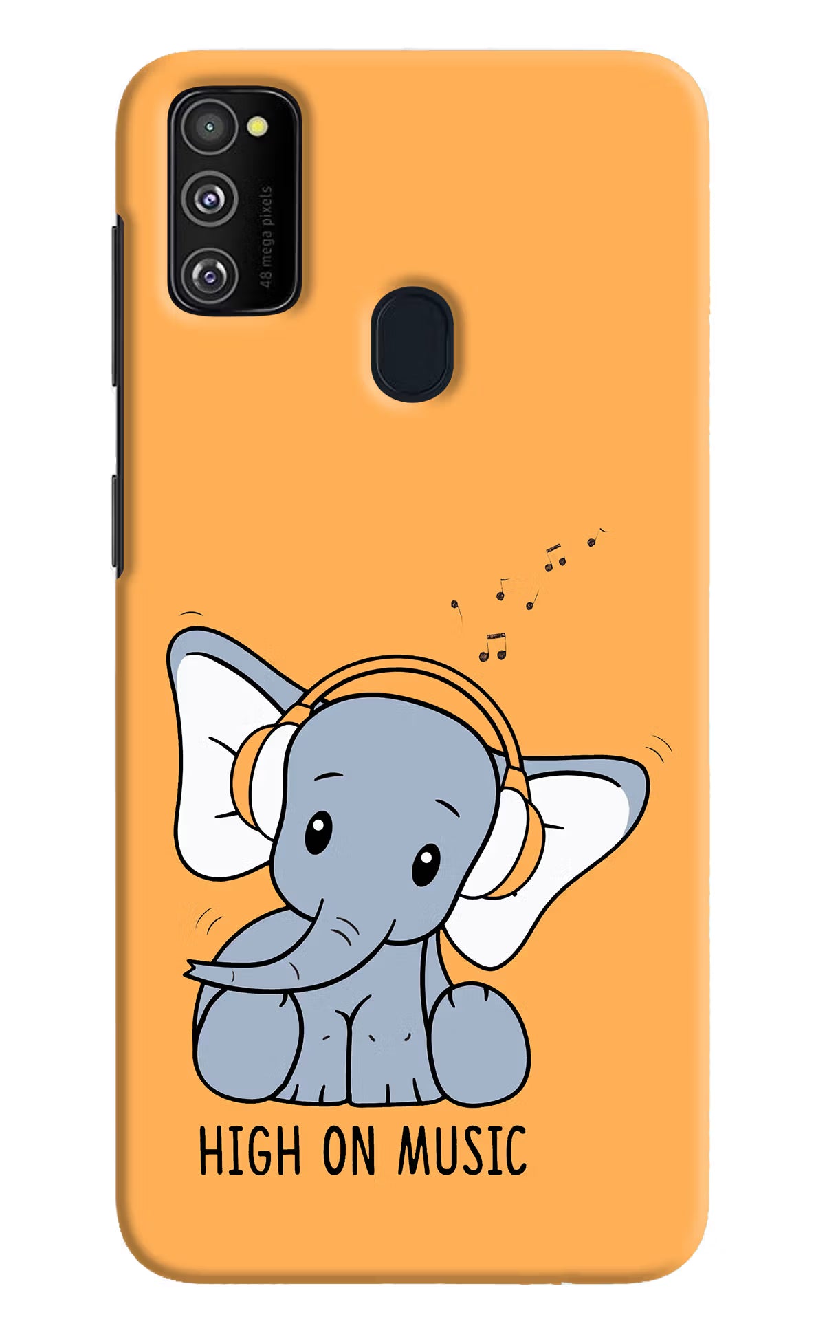 High On Music Samsung M30s Hard Case Back Cover by Casekaro