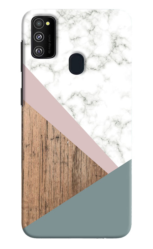 Marble wood Abstract Samsung M30s Hard Case Back Cover by Casekaro