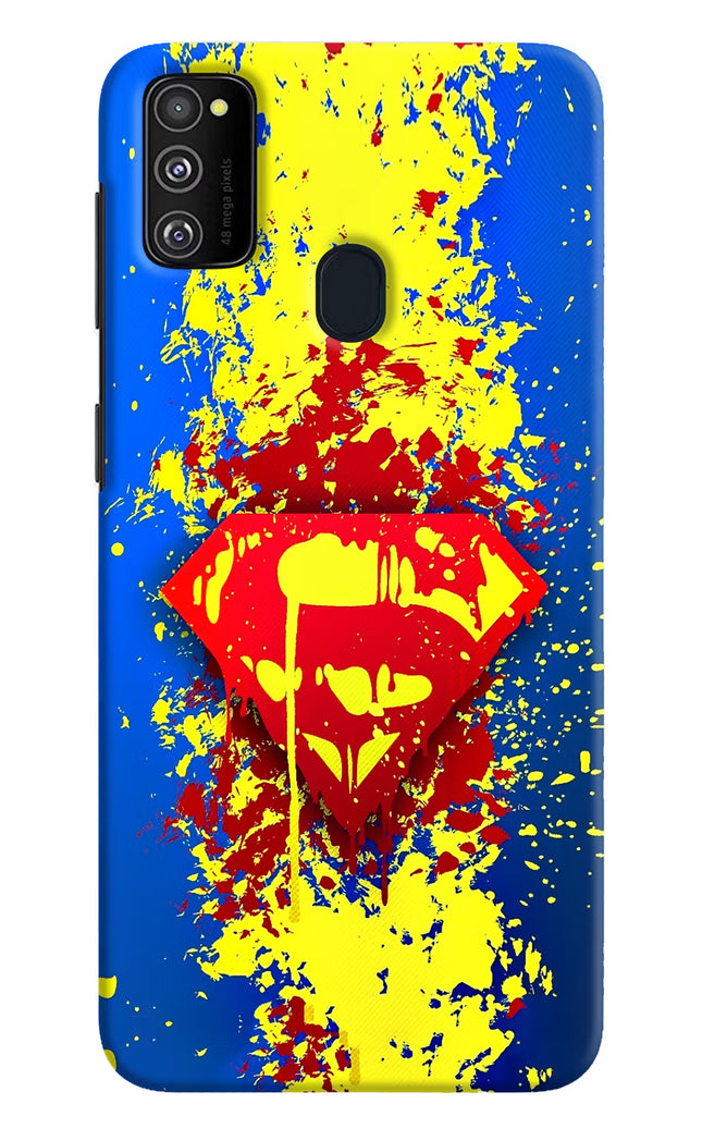 Superman logo Samsung M30s Hard Case Back Cover by Casekaro
