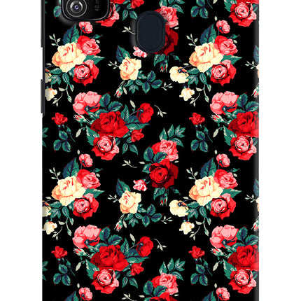 Rose Pattern Samsung M30s Hard Case Back Cover by Casekaro