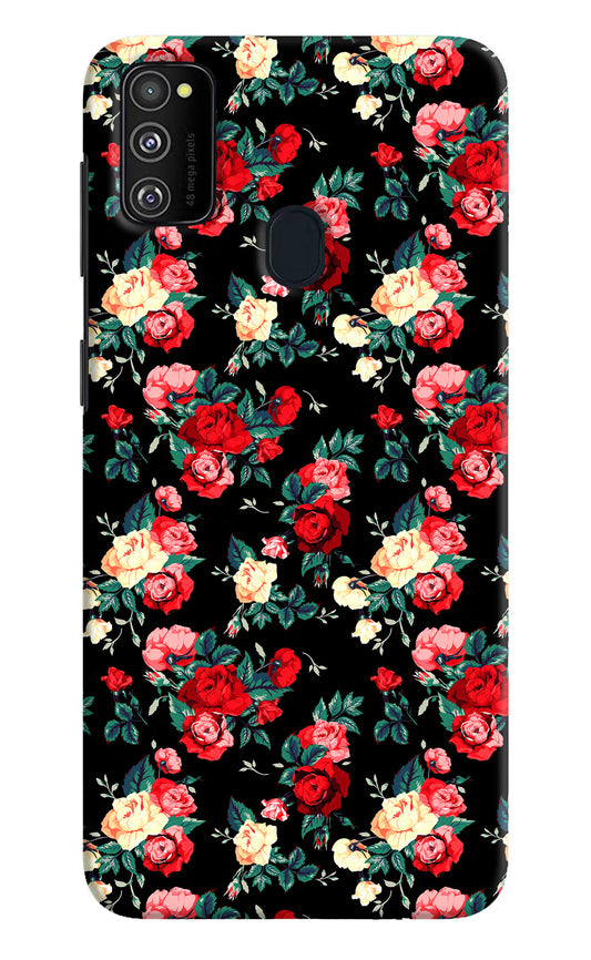 Rose Pattern Samsung M30s Hard Case Back Cover by Casekaro