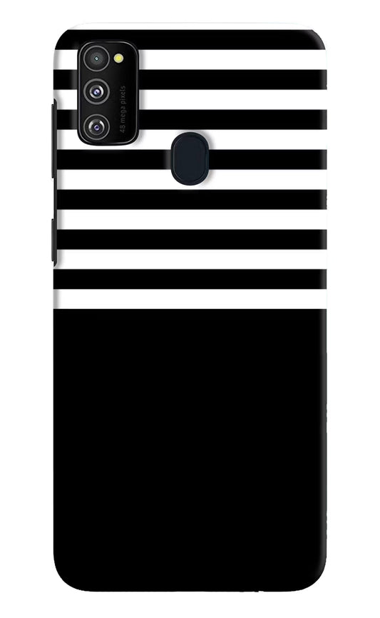 Black and White Print Samsung M30s Hard Case Back Cover by Casekaro