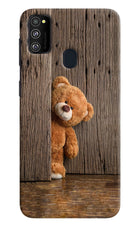 Teddy Wooden Samsung M30s Hard Case Back Cover by Casekaro