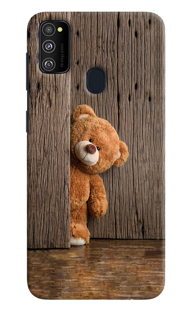 Teddy Wooden Samsung M30s Hard Case Back Cover by Casekaro