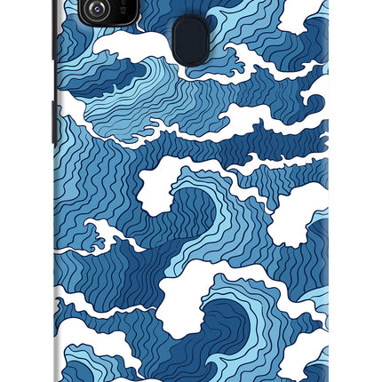 Blue Waves Samsung M30s Hard Case Back Cover by Casekaro