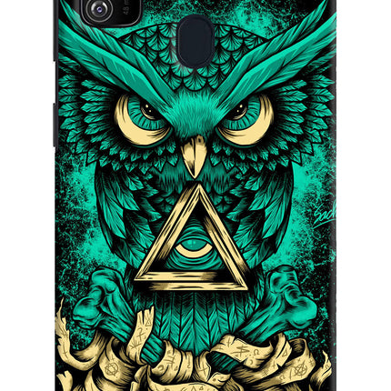 Green Owl Samsung M30s Hard Case Back Cover by Casekaro