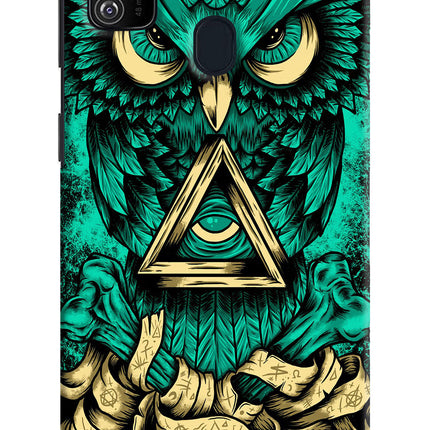 Green Owl Samsung M30s Hard Case Back Cover by Casekaro