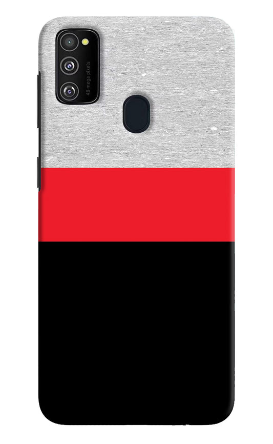 Tri Color Pattern Samsung M30s Hard Case Back Cover by Casekaro