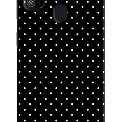 White Dots Samsung M30s Hard Case Back Cover by Casekaro