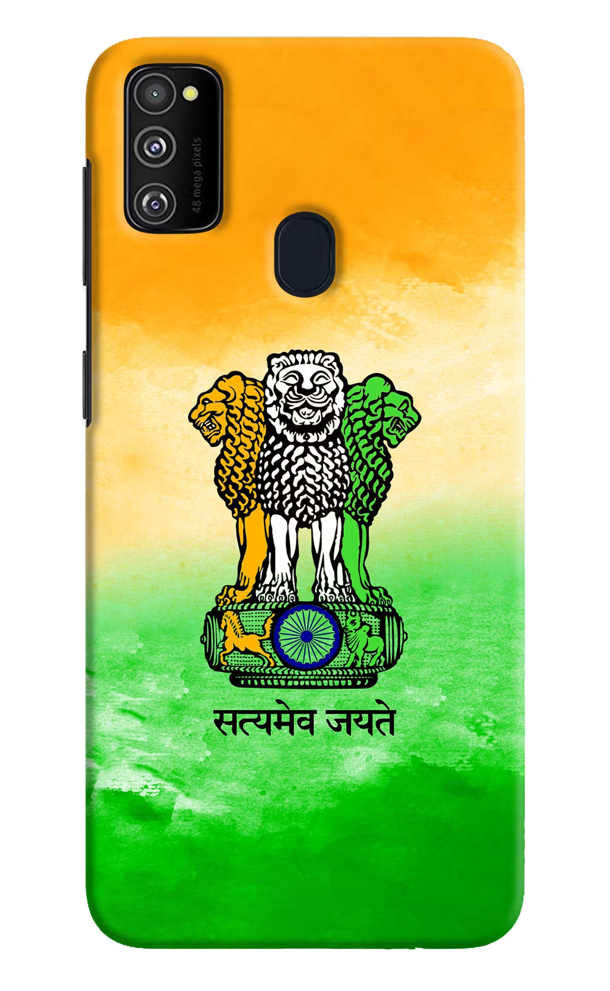 Satyamev Jayate Flag Samsung M30s Hard Case Back Cover by Casekaro