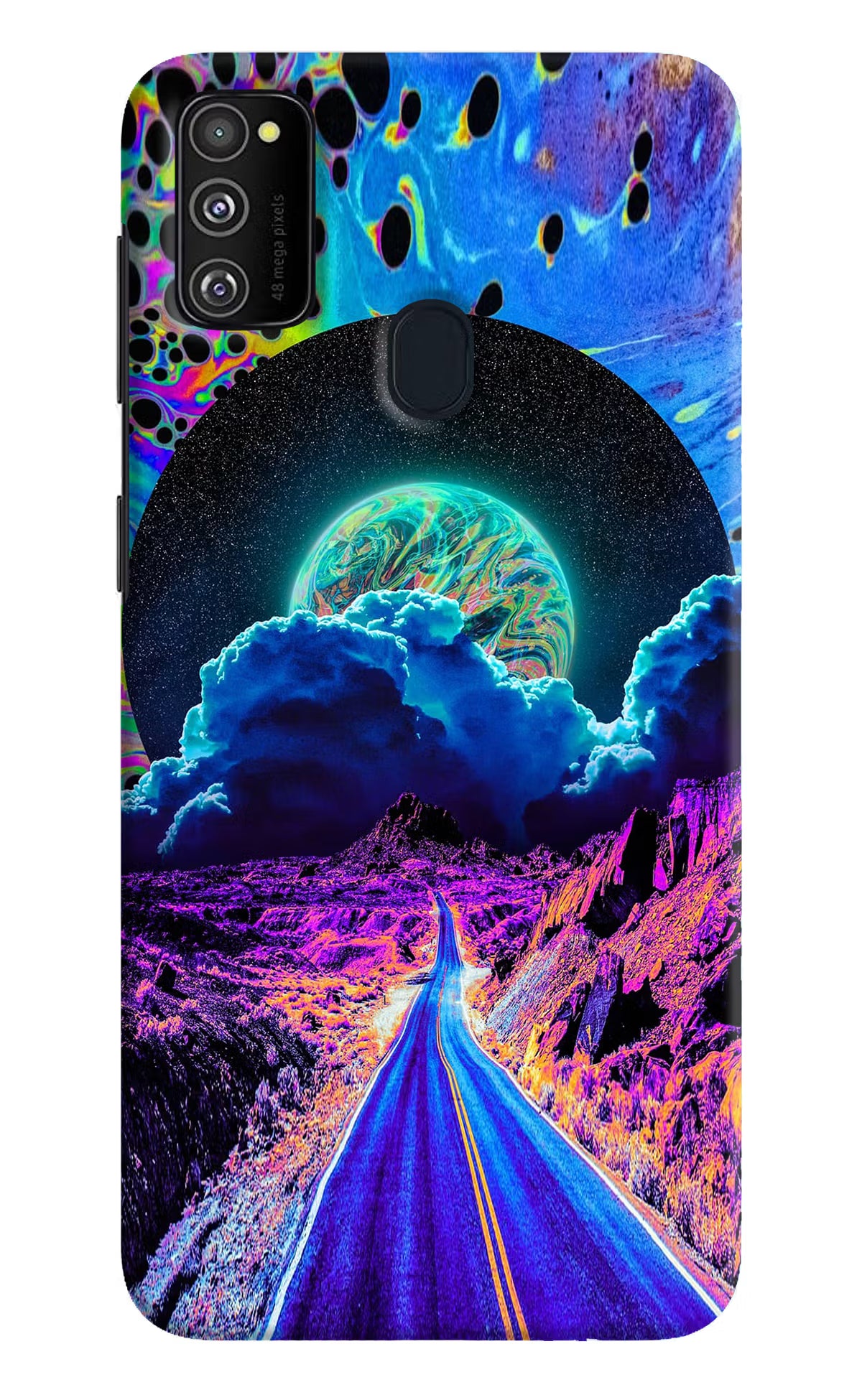 Psychedelic Painting Samsung M30s Hard Case Back Cover by Casekaro