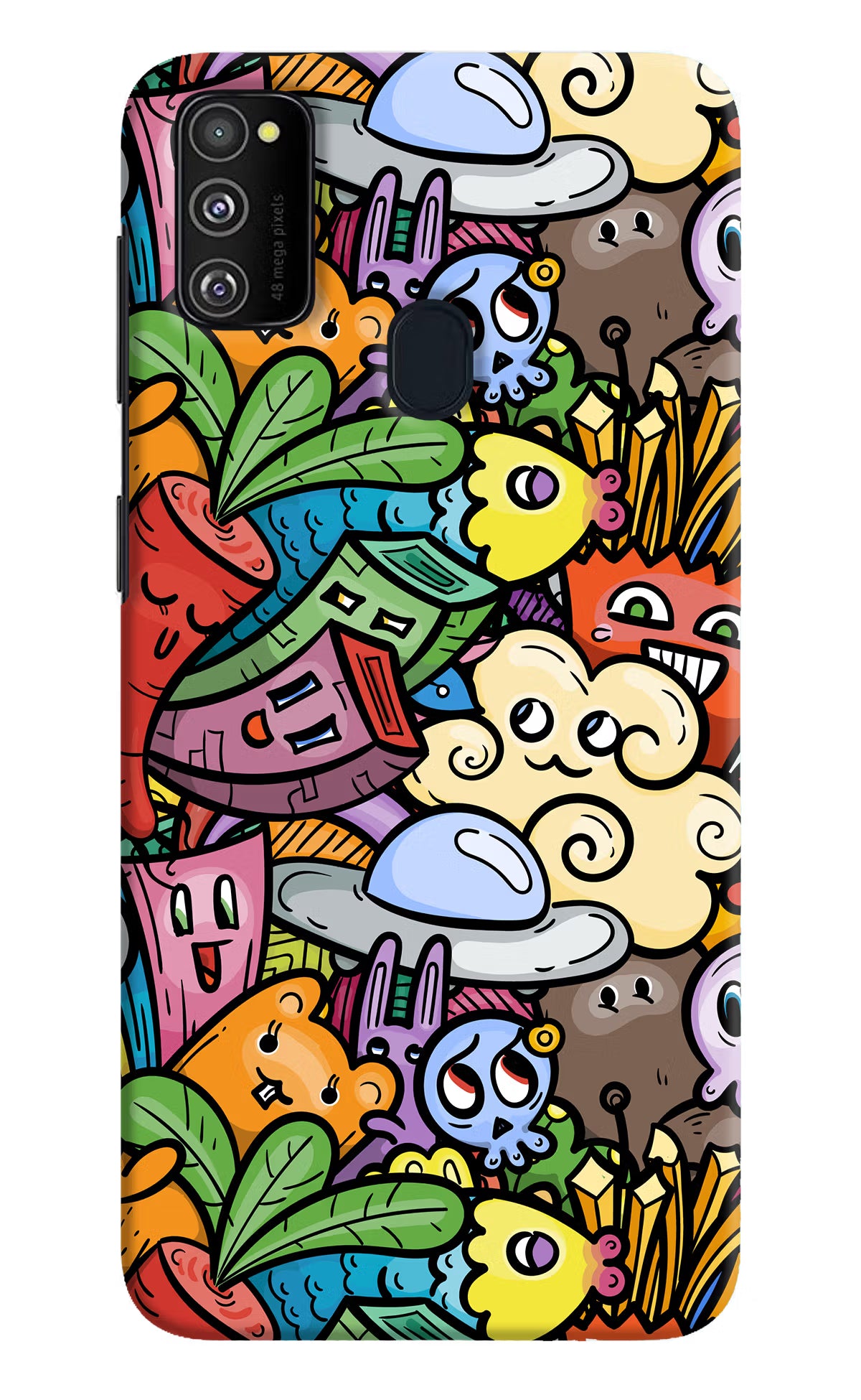 Veggie Doodle Samsung M30s Hard Case Back Cover by Casekaro