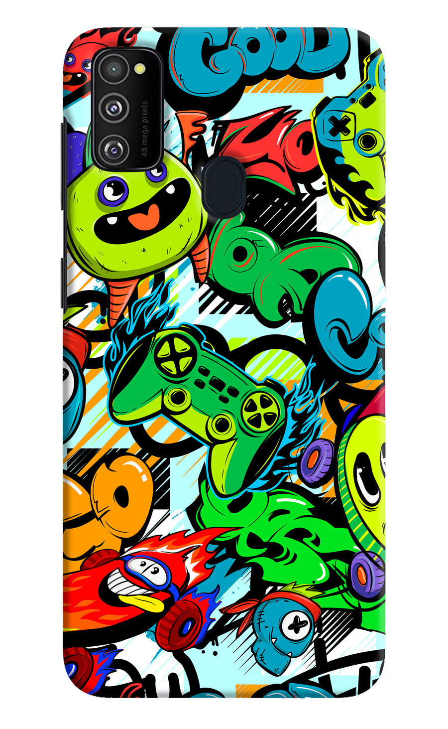 Game Doodle Samsung M30s Back Cover, Hard case