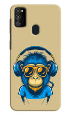 Monkey Headphone Samsung M30s Hard Case Back Cover by Casekaro