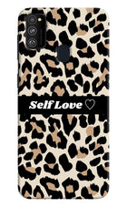 Leopard Print Self Love Samsung M30s Hard Case Back Cover by Casekaro