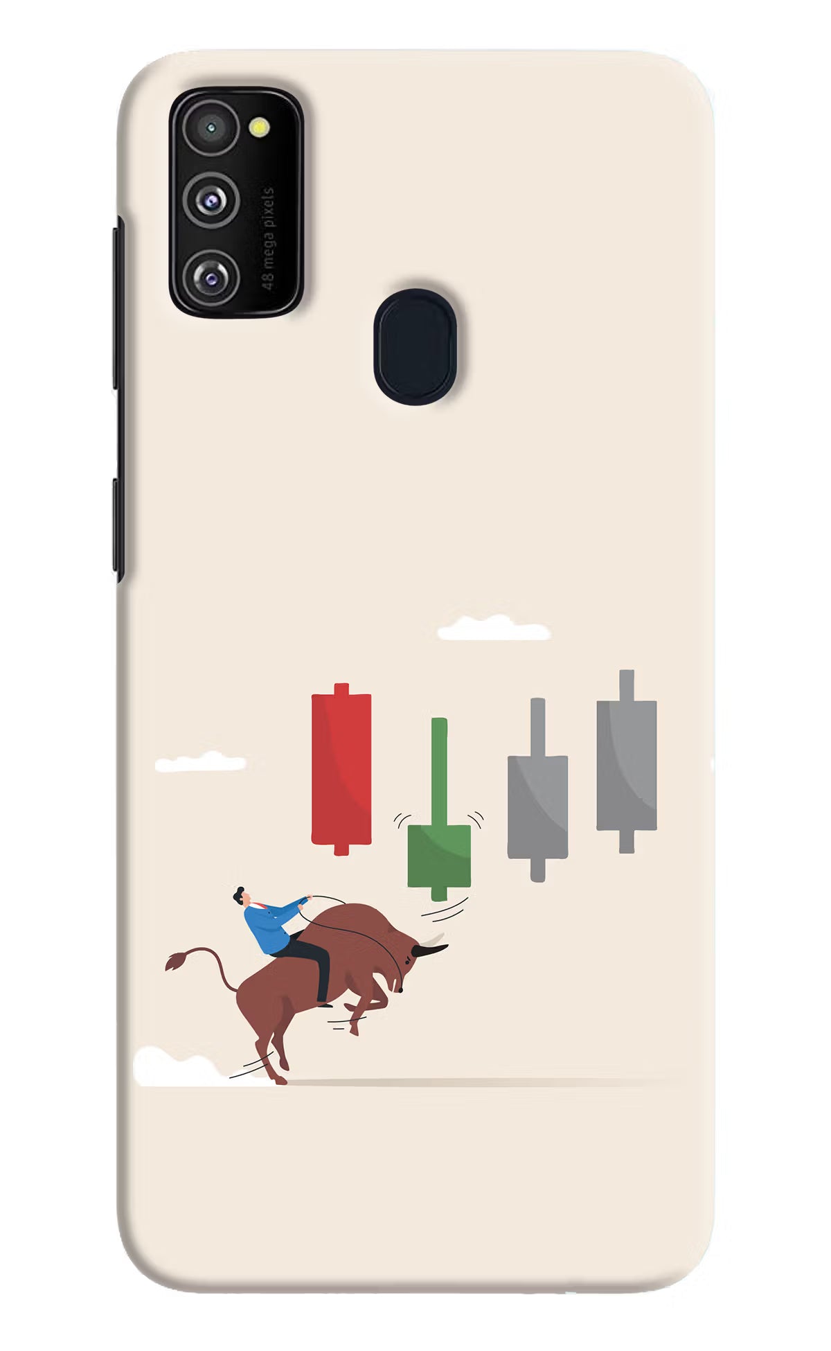 Bull Trading Momentum Samsung M30s Hard Case Back Cover by Casekaro