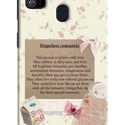 Hopeless Romantic Samsung M30s Hard Case Back Cover by Casekaro