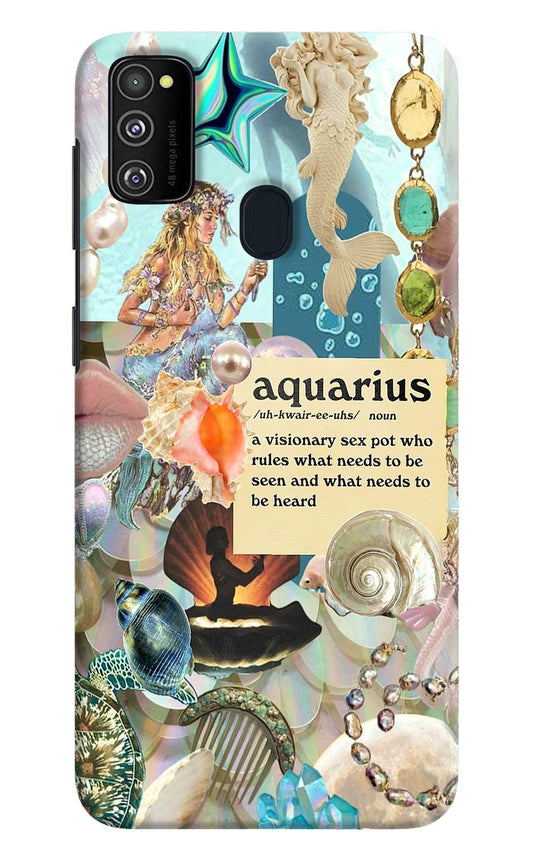 Aquarius Zodiac Samsung M30s Hard Case Back Cover by Casekaro