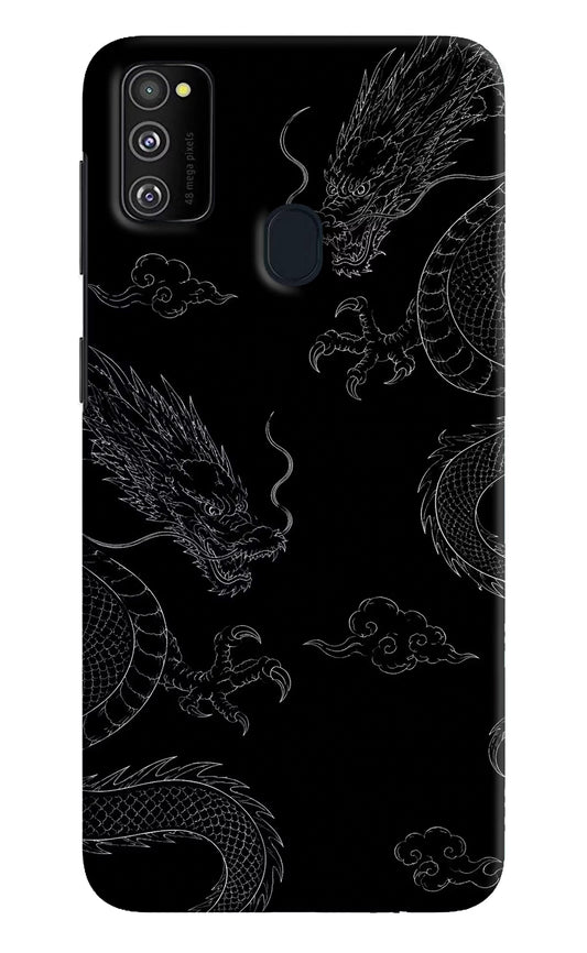 Twin Dragons Samsung M30s Hard Case Back Cover by Casekaro