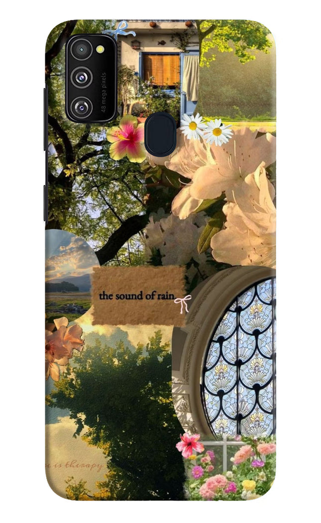 Rain Samsung M30s Hard Case Back Cover by Casekaro