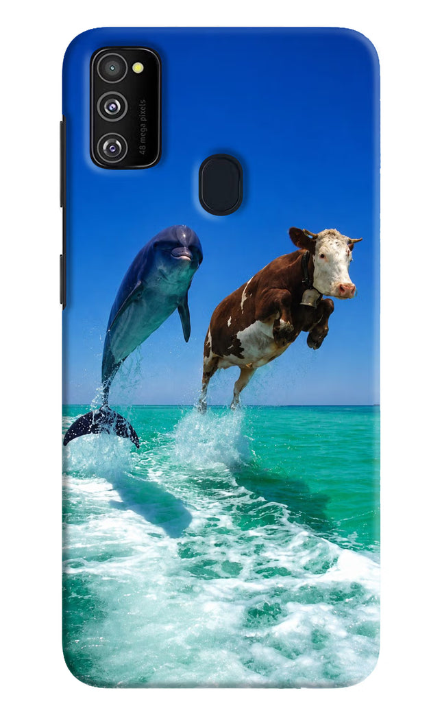Dolphin vs Cow Samsung M30s Hard Case Back Cover by Casekaro
